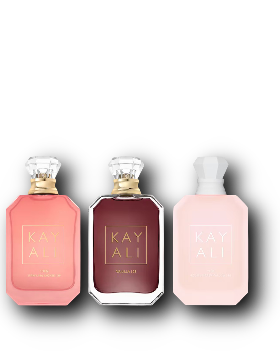 Kayali Discovery Set – Eden Sparkling Lychee 39 · Vanilla 28 · Yum Boujee Marshmallow 81 | Parfumeprøver | 3 × 2–10 ml