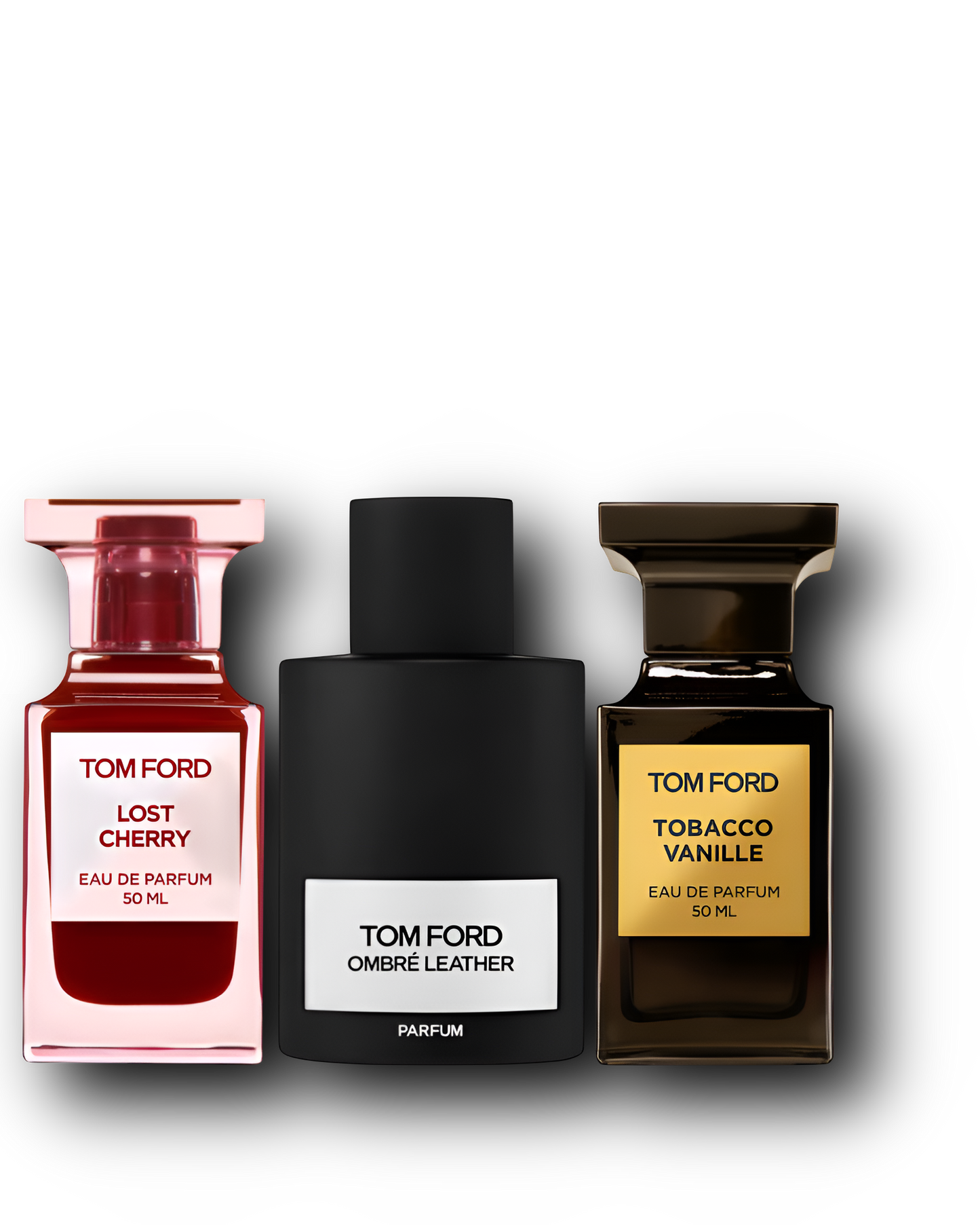 Tom Ford Discovery Set – Ombré Leather · Tobacco Vanille · Lost Cherry | Parfumeprøver | 3 × 2–10 ml