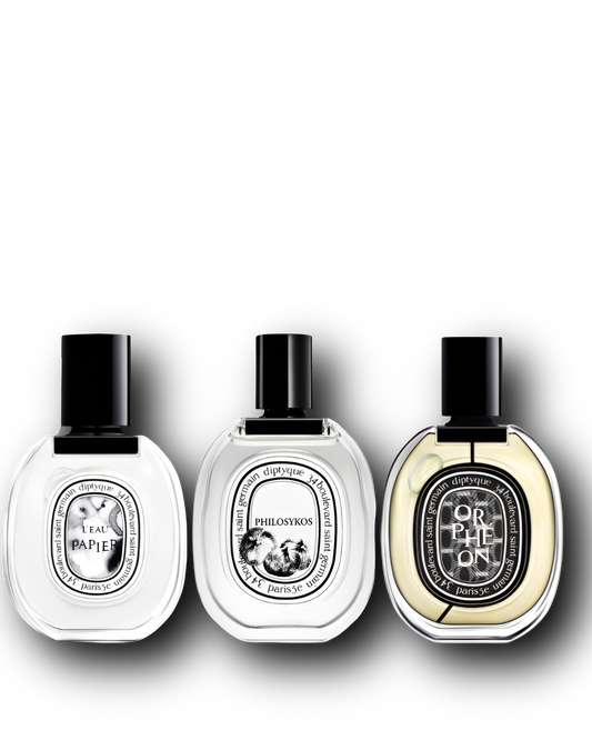 Diptyque Discovery Set – Philosykos · L'Eau Papier · Orphéon | Parfumeprøver | 3 × 2–10 ml